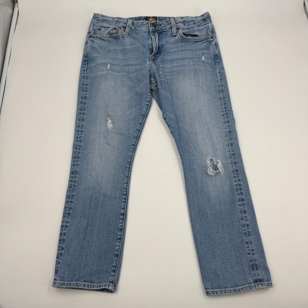 Civilianaire Straight Leg Jeans Mens 31 Japanese Selvedge Distressed Stretch USA